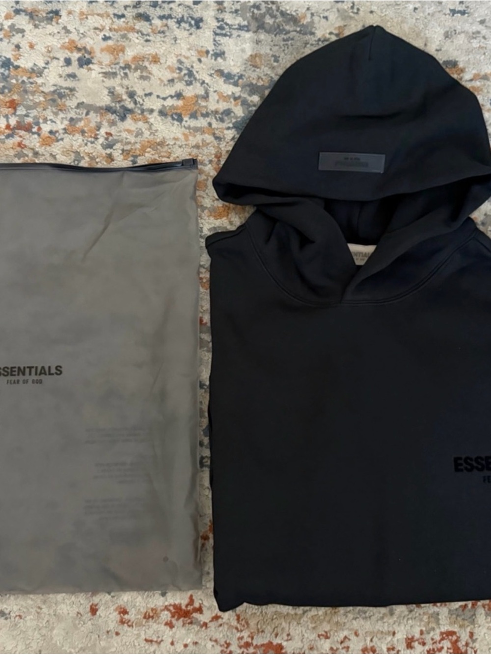 Fear of God Essentials Black Pullover Hoodie